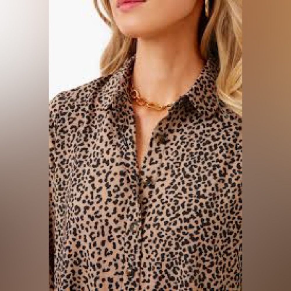 Tuckernuck Tan and Black Leopard Print Shirt Dress